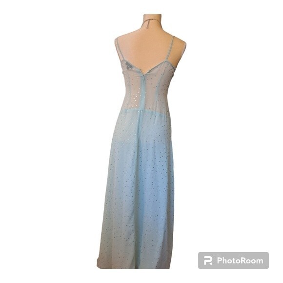 Topshop Spring Gore Evening Prom Dress Maxi Metallic Twist Mint Green  -… - Picture 3 of 12